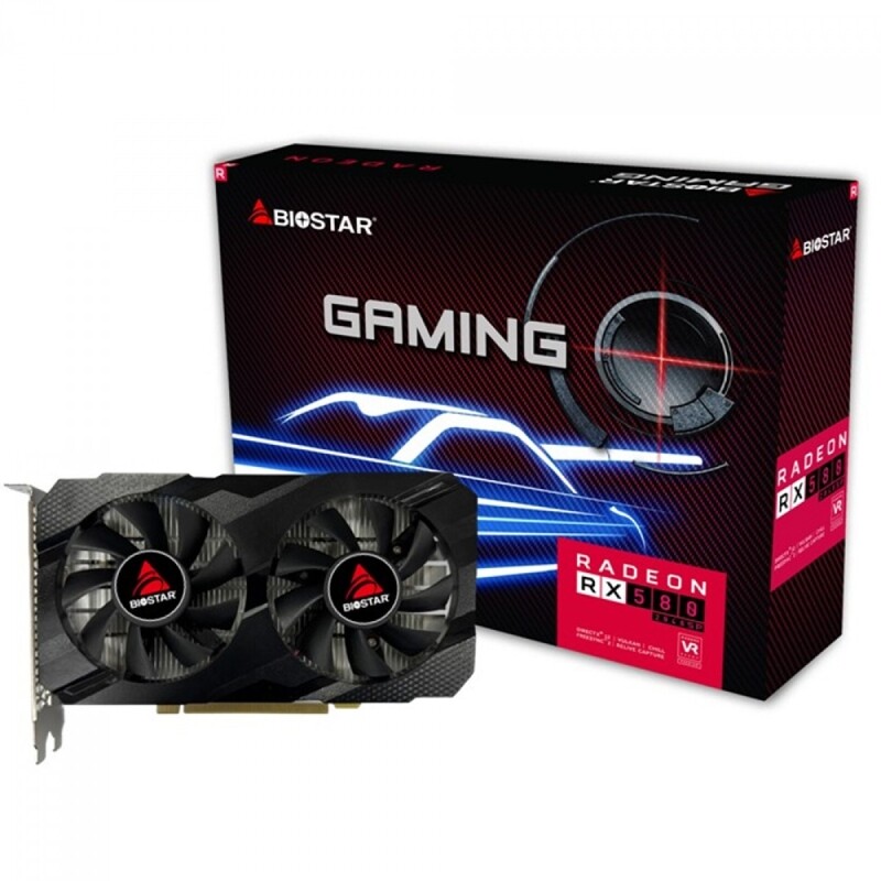Placa de Vídeo Biostar AMD Radeon RX 580 2048SP 8GB GDDR5 256 Bit VA5815RF82