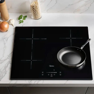 Cooktop 4 Bocas Midea Indução Midea Built In Even Pro Touch Vitrocerâmica Preto 8100W