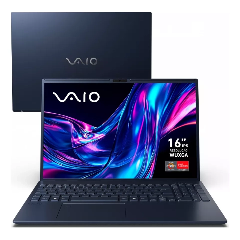 Notebook Vaio FE16 Ryzen 5-5625U 8GB SSD 256GB AMD Radeon Graphics Tela Antirreflexo 16" IPS WUXGA - VJFE69F11X-B0411H