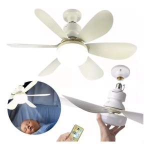 Ventilador Lâmpada De Teto 60w Silencioso Controle Remoto