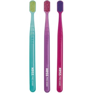 KESS Pack com 3 Escovas Dentais Pro Extra Macias