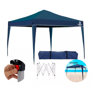 Tenda Gazebo Sanfonado Articulada Dobrável 3 por 3 metros com Mala Transporte The Black Tools
