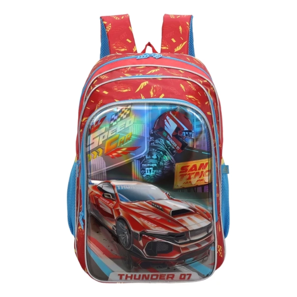 Mochila Speed Car Tunning Race Santino Pol Scm11u Vermelho
