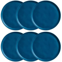 Conjunto 6 Pratos Raso Bio Stoneware Boreal Porto Brasil