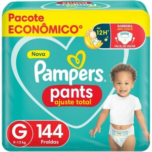 Pampers Ajuste Total Fralda G 144 unidades