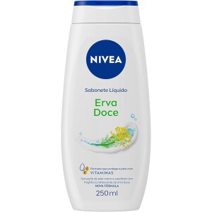 NIVEA Sabonete Líquido Erva Doce 250ml - Fragrância refrescante de erva-doce sensação de pele macia e hidratada
