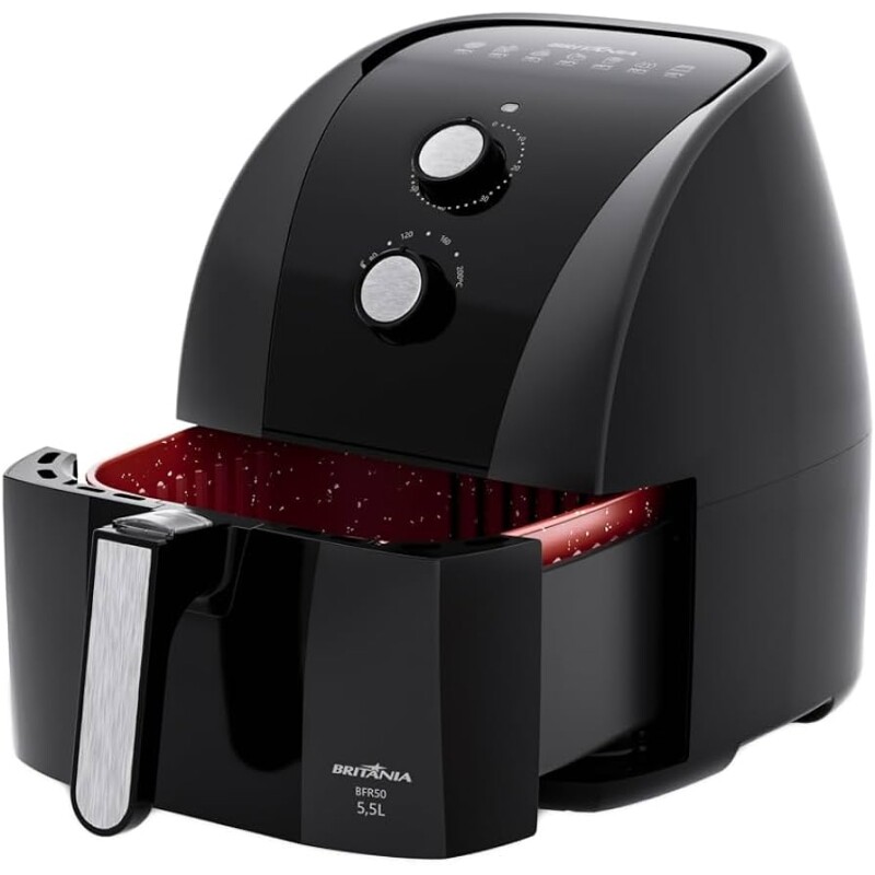 Fritadeira Air Fryer Britânia 55L 1500W BFR50 Redstone 220V