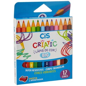 Lápis de cor Jumbo Criatic 12 cores 76.3700 Cis