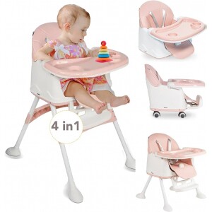 Cadeira de Alimentação Portátil Bebê Honey Maxi Baby (Rosa)