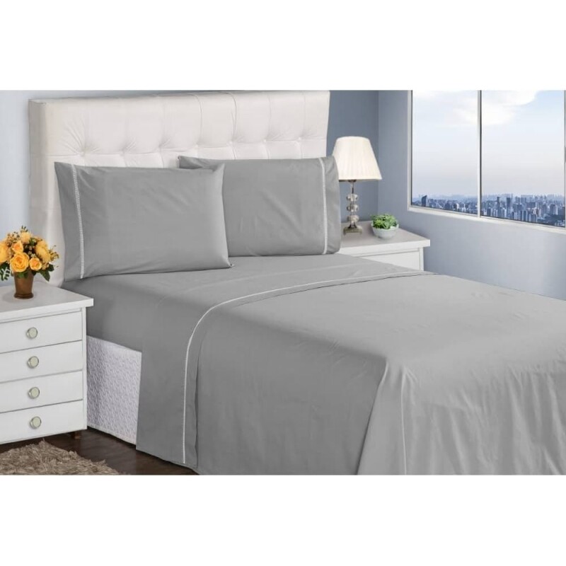 Jogo de Cama Casa Dona Casal Queen King Lençol Fronhas 400 Fios - 4 Peças
