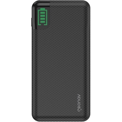Geonav Power Bank Carregador Portátil Universal 20.000mAh 2 saídas USB QC 3.0 para carregamento rápido + 1 saída USB