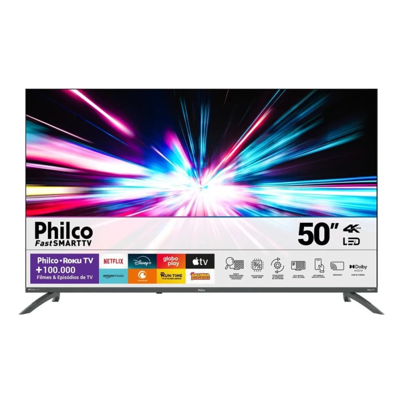 Smart TV 50 Philco PTV50VA4REGB Roku TV LED Dolby Audio