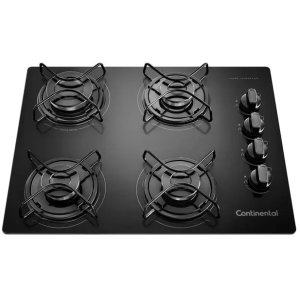 Cooktop 4 Bocas Continental a Gás GLP Preto