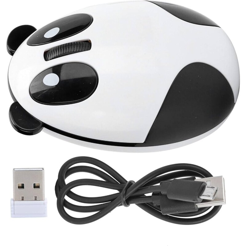 Mouse óptico Sem Fio do Computador Panda Precisão de Alto Desempenho 10m Distância Operacional Usb Recarregável Pret