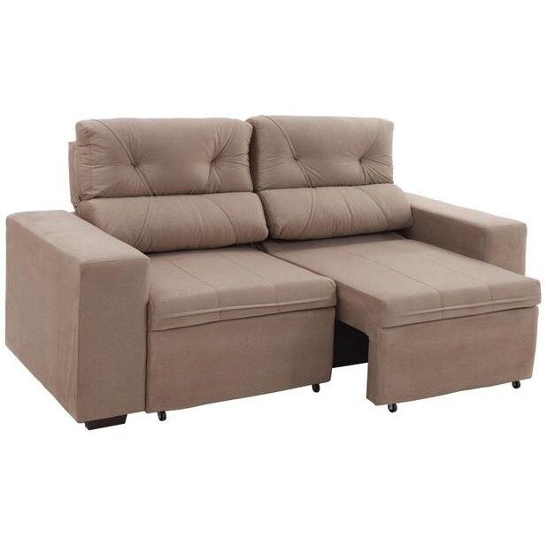Sofá Retrátil Reclinável 3 Lugares Suede