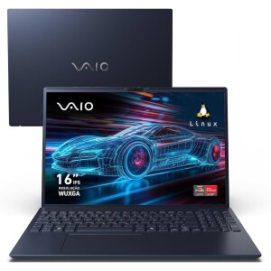 Notebook Vaio FE16 Ryzen 5-5625U 8GB SSD 512GB AMD Radeon Tela Antirreflexo 16" IPS WUXGA Linux - VJFE69F11X-B0521H