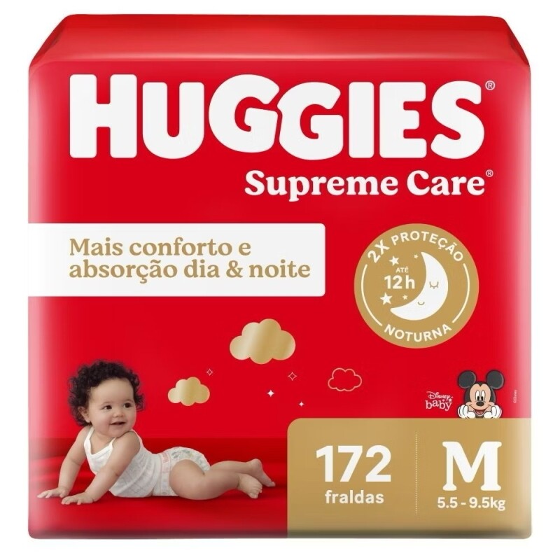 Fralda Huggies Supreme Care M - 172 Unidades