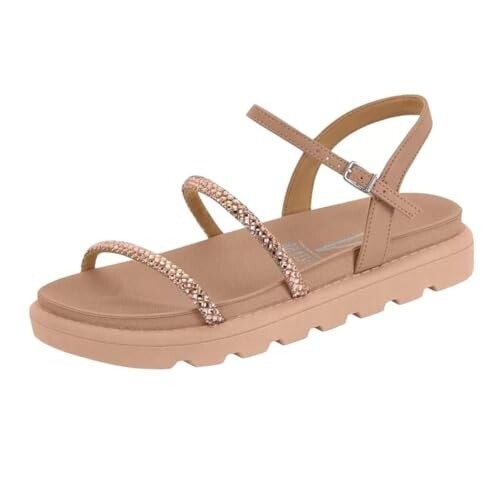 Sandalia Vizzano Papete Flatform Brilho Salto Baixo Feminino número 35