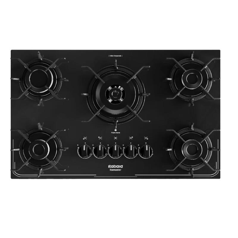 Cooktop Itatiaia Itamaster 5 Bocas Vidro Preto Bivolt 3700000343 -  - Sua melhor escolha