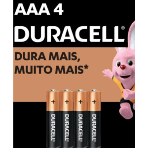 Pilha Duracell Alcalina AAA 4 Unidades