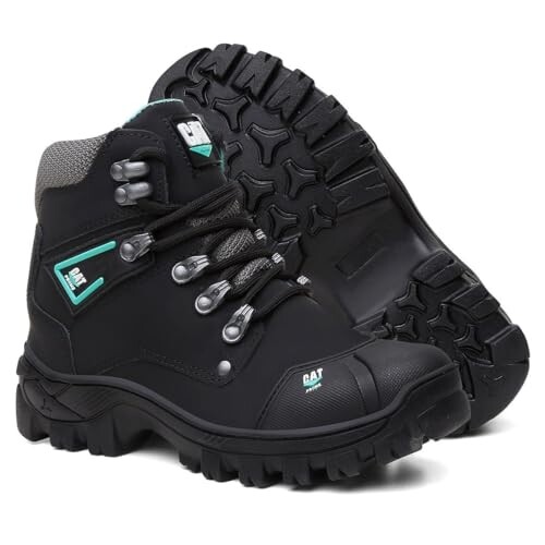 Bota Masculina Em Couro Para Trabalho Com Bico P.V.C e C.A Verde/43