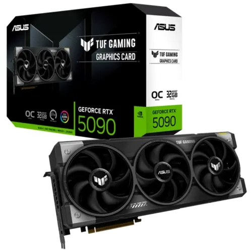 Placa de Vídeo Asus GeForce RTX 5090 TUF Gaming OC 32GB GDDR7 512Bits - TUF-RTX5090-O32G-GAMING