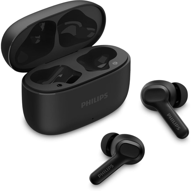 Fone de Ouvido Sem Fio TWS PHILIPS TAT1109BK/00 Bluetooth Com Microfone Até 24 horas de bateria Preto