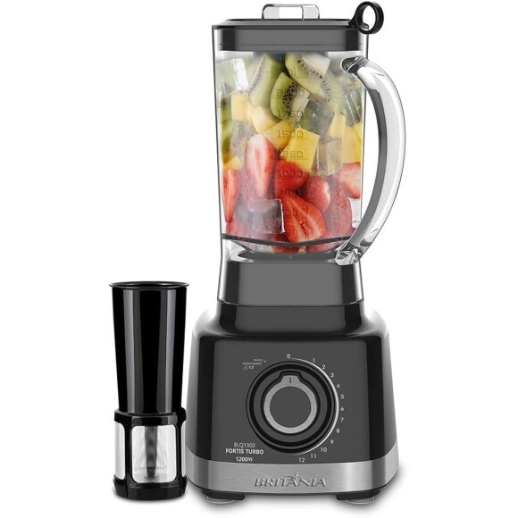Britânia Blq1300p - Liquidificador Turbo 1400W 3L Chumbo 220v Preto