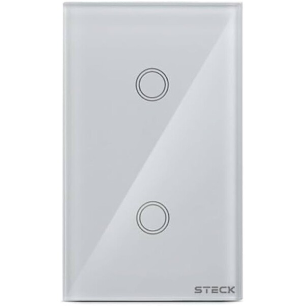Interruptor Smart Steck 4x2 Touch Wi-Fi Steck Ambiente Conectado 2 Módulos Bivolt