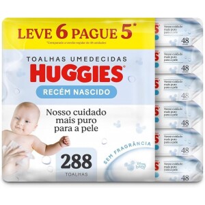 Kit Lenços Umedecidos Huggies Recém Nascido