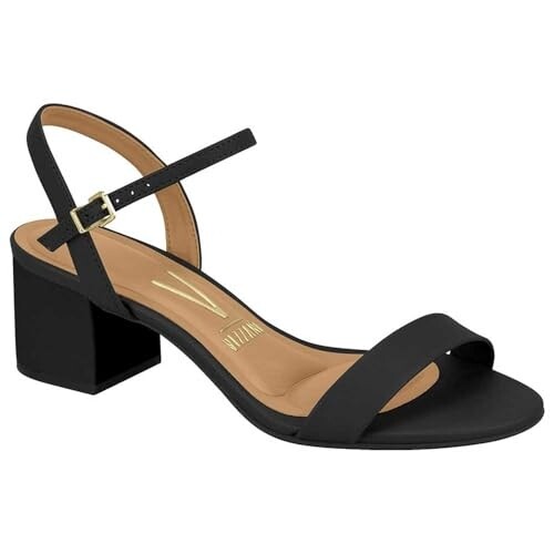 Sandália Vizzano Salto Bloco Feminino Preto 36