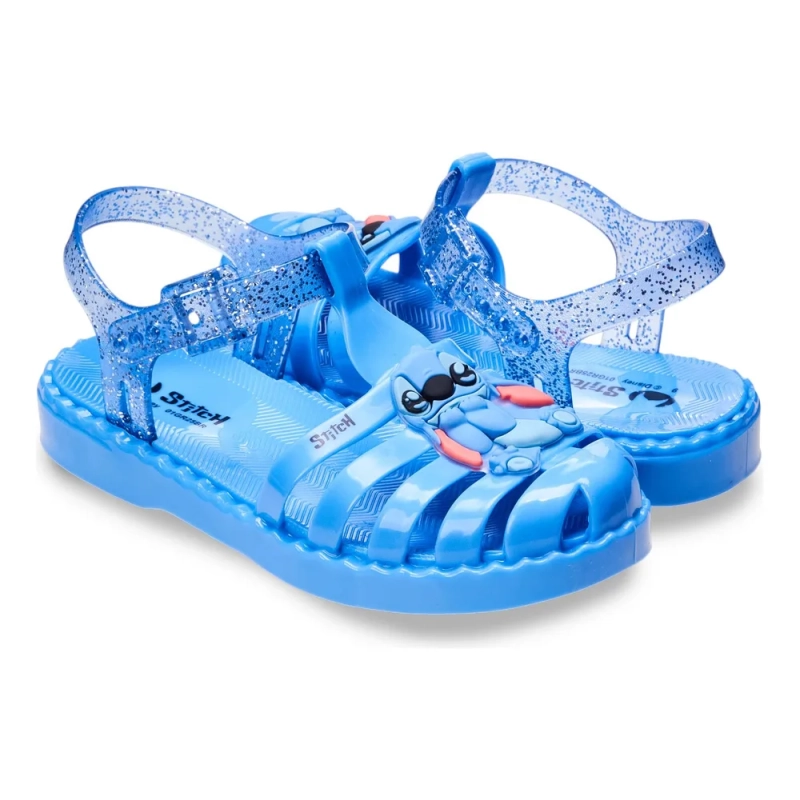 Sandália Casual P/ Meninas Stitch Disney Duo Grendene Kids