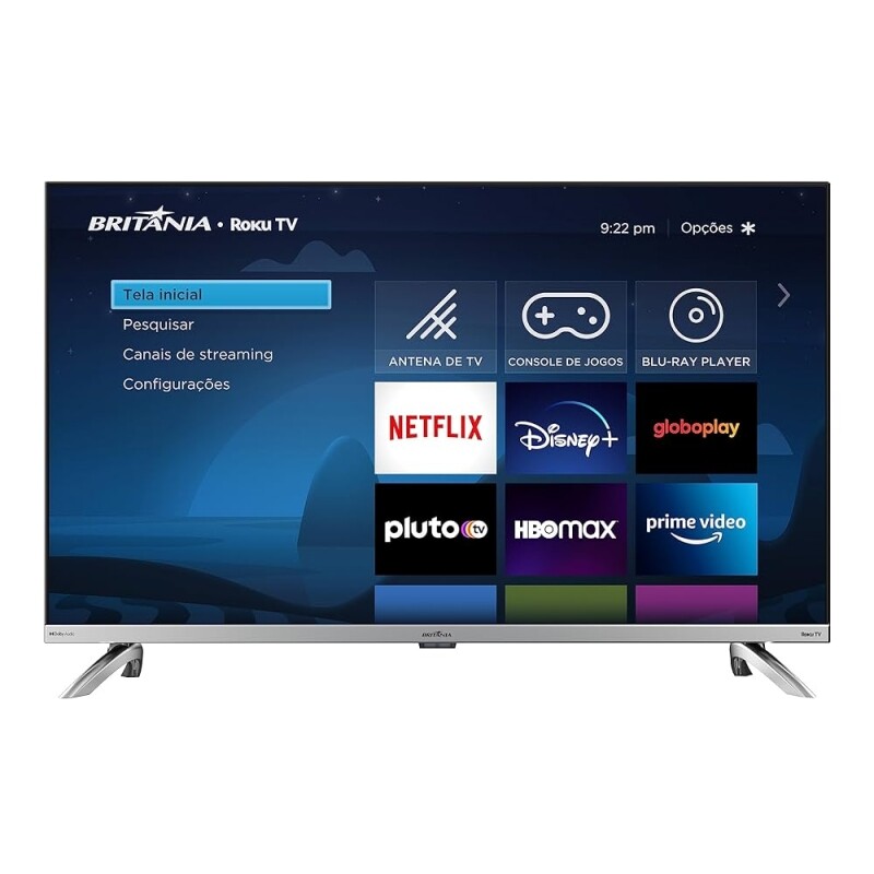 Smart TV 32 Britânia Roku LED Dolby Audio BTV32G7PR2CSGBLH