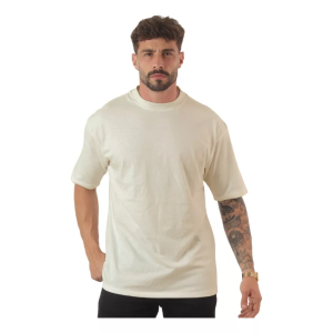 Camiseta Masculina Oversized Gola Alta Basica Streetwear