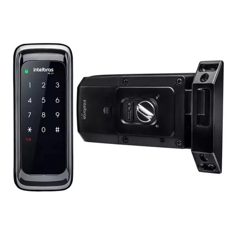 Fechadura Digital de Sobrepor Touch Screen FR 101 Preta Intelbras