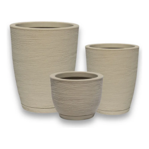 Kit 3 Vasos Decor Ecom Para Plantas Decorativo Em Polietileno N1 N2 N3