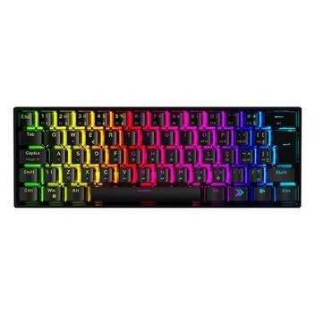 Teclado Mecânico Gamer KBM! GAMING TG600 Preto 60% e ABNT2 RGB Switch Gateron Blue - KGTG600PTAZ