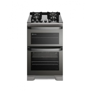 Fogão 4 bocas Electrolux Expert 2 Fornos Função Air Fryer Grill e Timer - FE4AD
