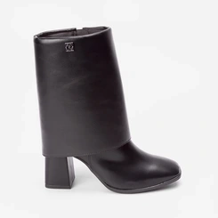 Bota Via Marte Salto Alto Detalhe Capa Preto