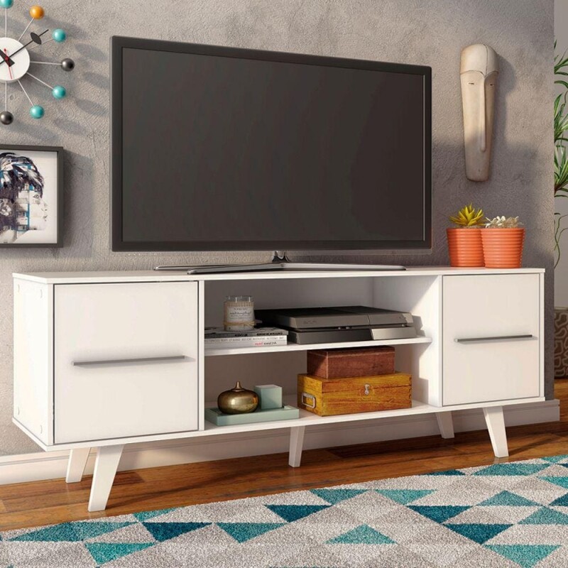 Rack para TV 2 Portas Até 50 Polegadas Toronto - Madesa - BRANCO