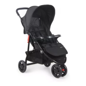 Carrinho de Bebê Cosco Kids Toffy Preto Absoluto
