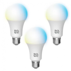 Kit 3 Lâmpadas Inteligentes LED Wi-Fi RGB 11W Bivolt So.We - Soprano
