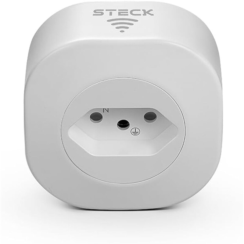 Steck Tomada Inteligente Steck Ambiente Conectado Wi-Fi 10A Bivolt Branco