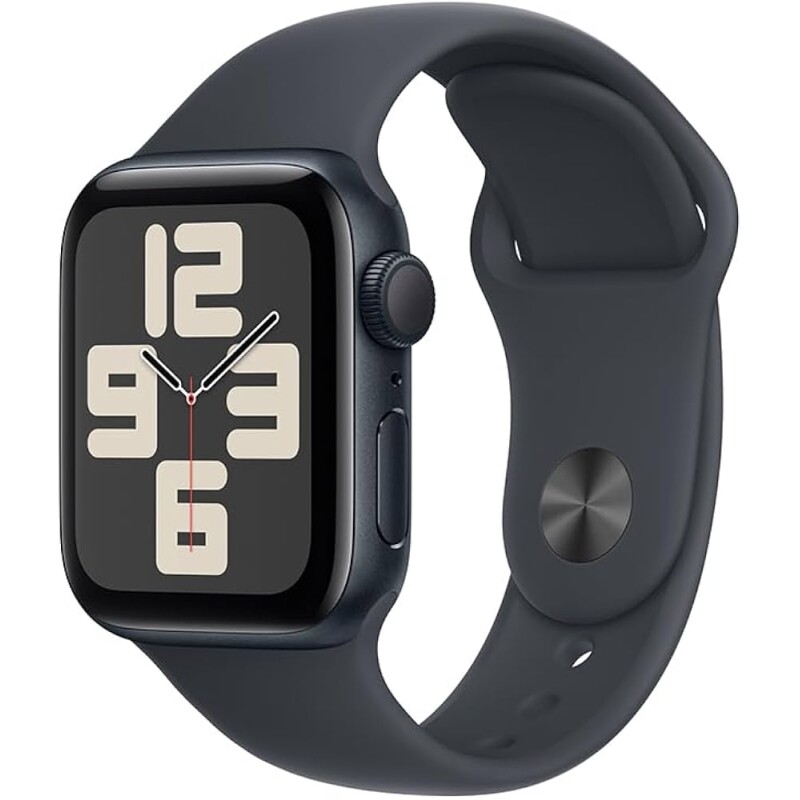 Apple Watch SE GPS Caixa meia-noite de alumínio 40 mm Pulseira esportiva meia-noite P/M