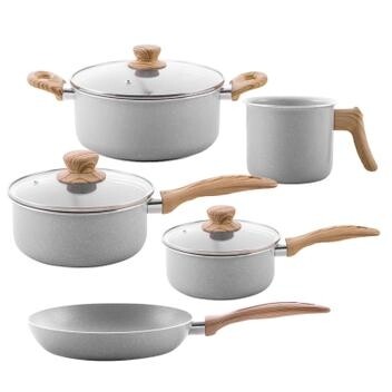 Jogo de Panelas Brinox com Revestimento Antiaderente Cerâmica 5 Peças Ceramic Life Gris