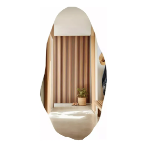 Espelho Grande Corpo Inteiro 115x40 Orgânico Luxo Decoração