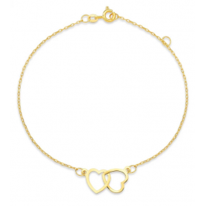 Pulseira Vivara Corações em Ouro Amarelo