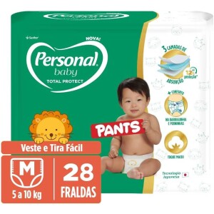 Personal Fralda Baby Total Protect Pants M 28 Unidades