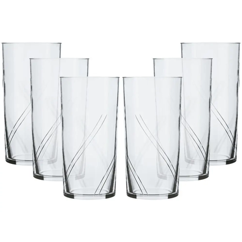 Jogo de Copos de Vidro 300ml 6 Peças Nadir