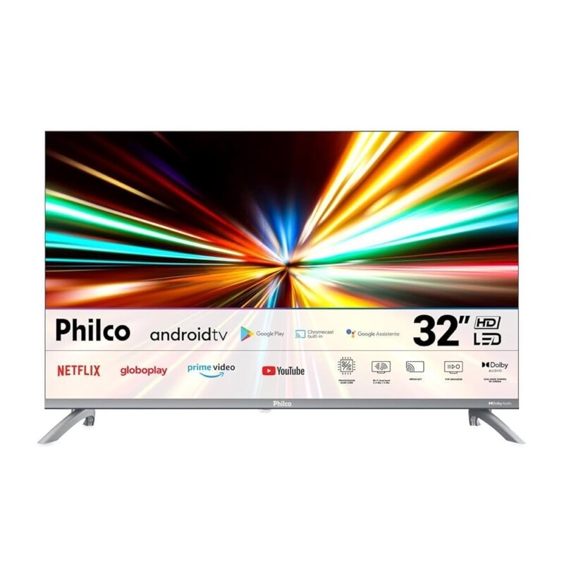 Smart TV Philco 32 Led Dolby Áudio Prata PTV32M9GACGB 127 Volts